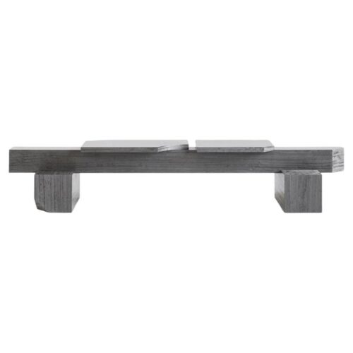 Limited Edition SSB01W Bench in MDF with Grey Eucalyptus Veneer by sashaxsasha 1