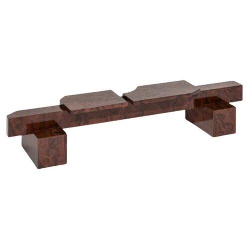 Limited Edition SSB01W Bench in MDF with Walnut Burl Veneer by sashaxsasha 1