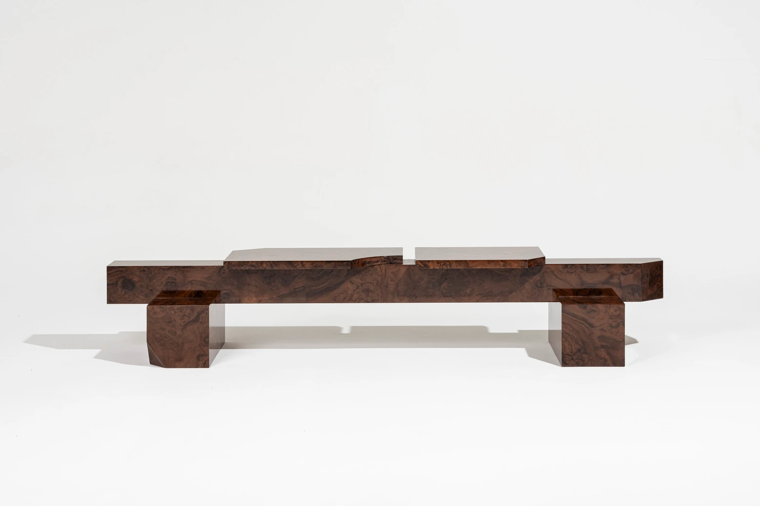 Limited Edition SSB01W Bench in MDF with Walnut Burl Veneer by sashaxsasha 3