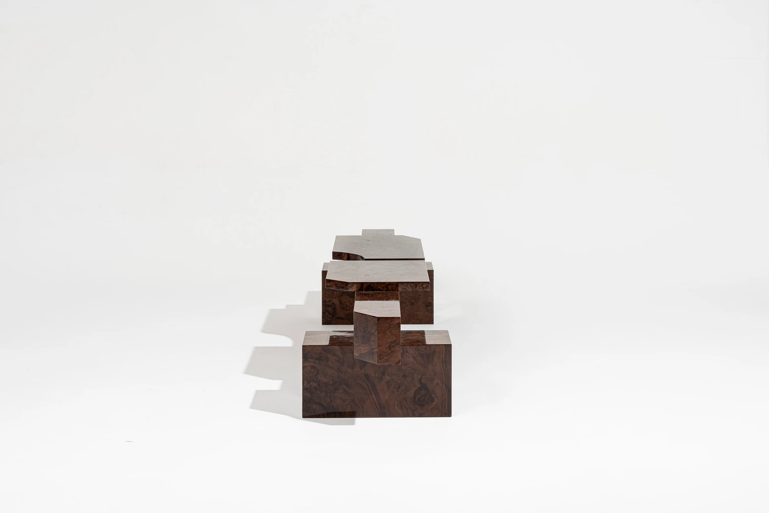 Limited Edition SSB01W Bench in MDF with Walnut Burl Veneer by sashaxsasha 4