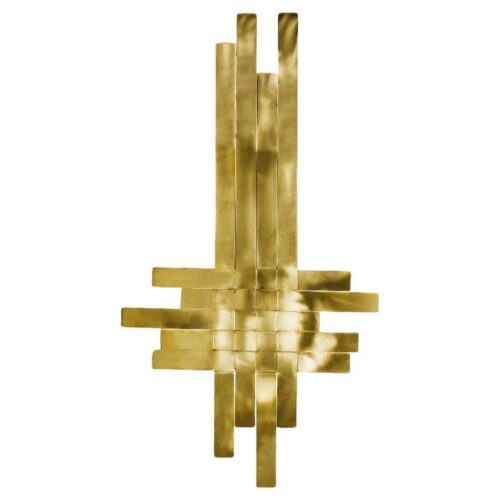 RS400 Wall Lamp in Woven Satin Brass by Daluce 1