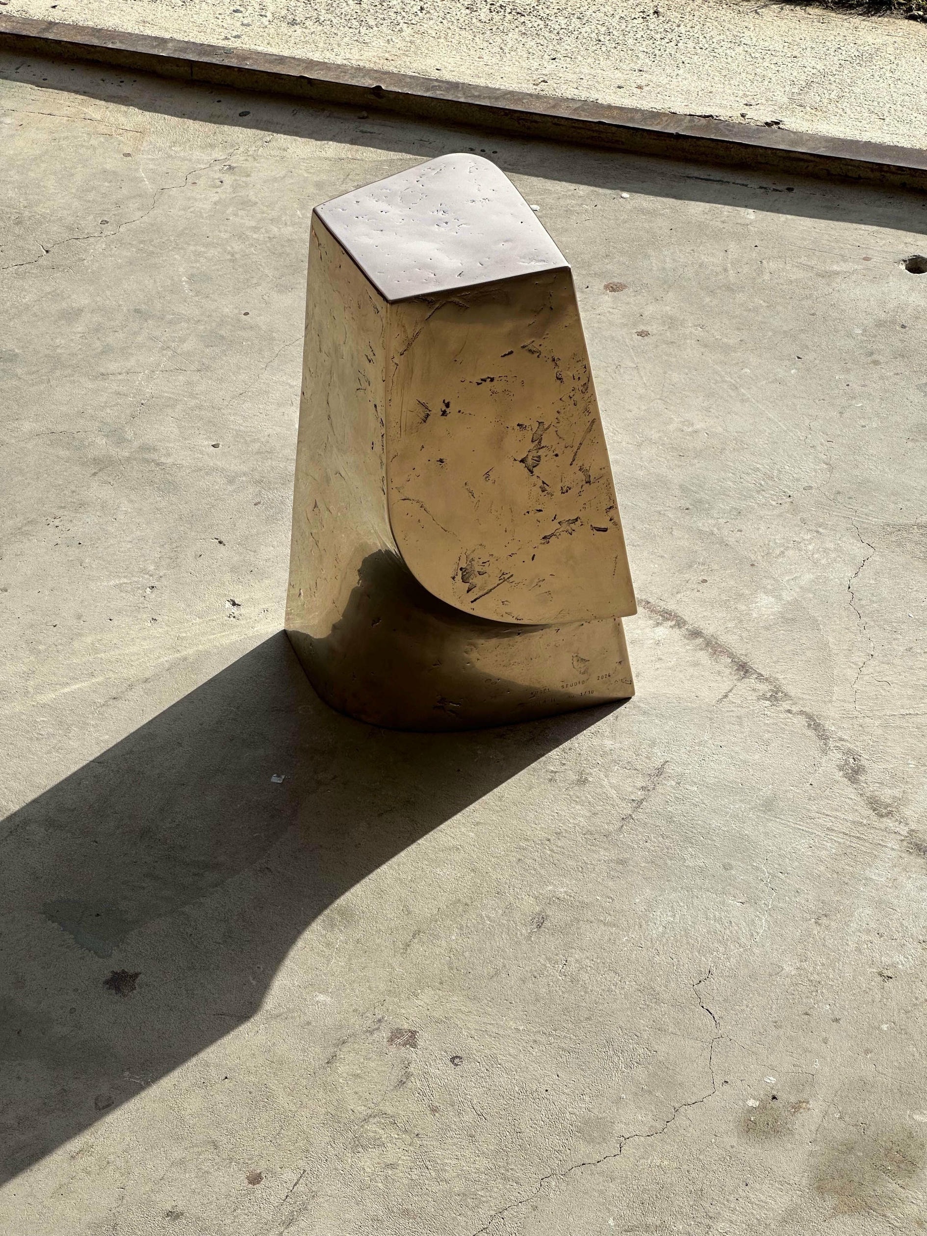 Set Of 2 Limited Edition Lost Wax Casted Bronze Palm Side Tables by Vogel Studio 5