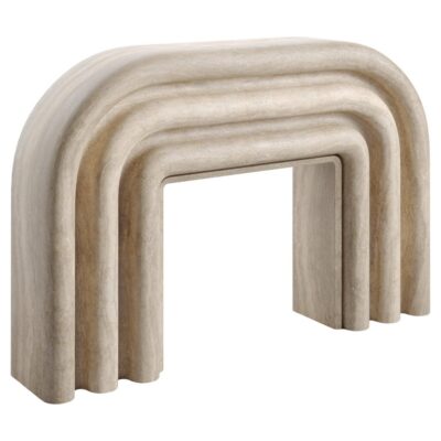 Stone and Marble Yara Chimney Fireplace by KY ARCHITECTURE