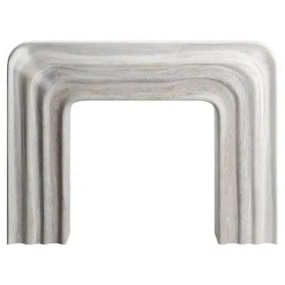 Stone and Marble Yzi Chimney Fireplace by KY ARCHITECTURE