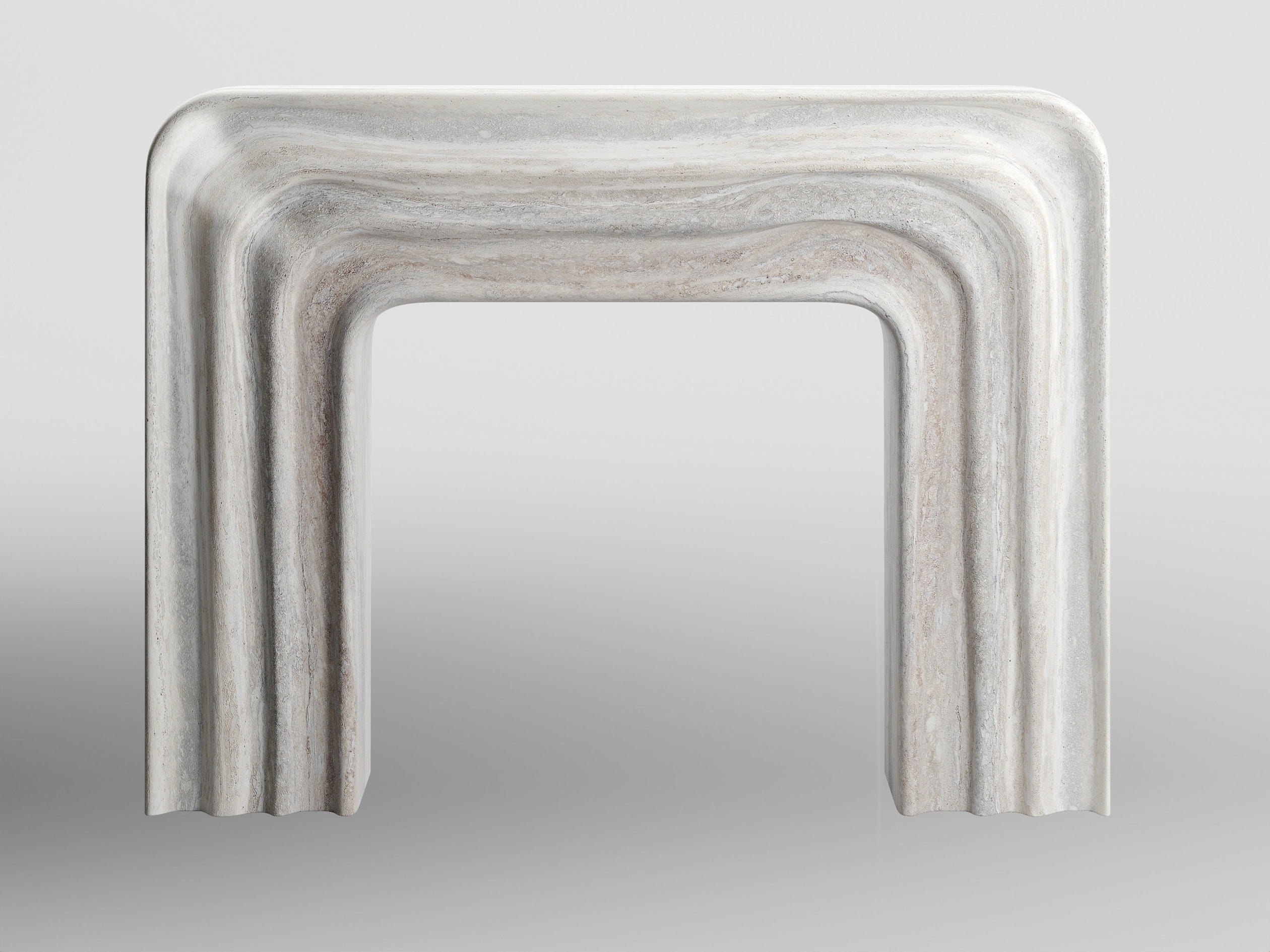 Stone and Marble Yzi Chimney Fireplace by KY ARCHITECTURE 2