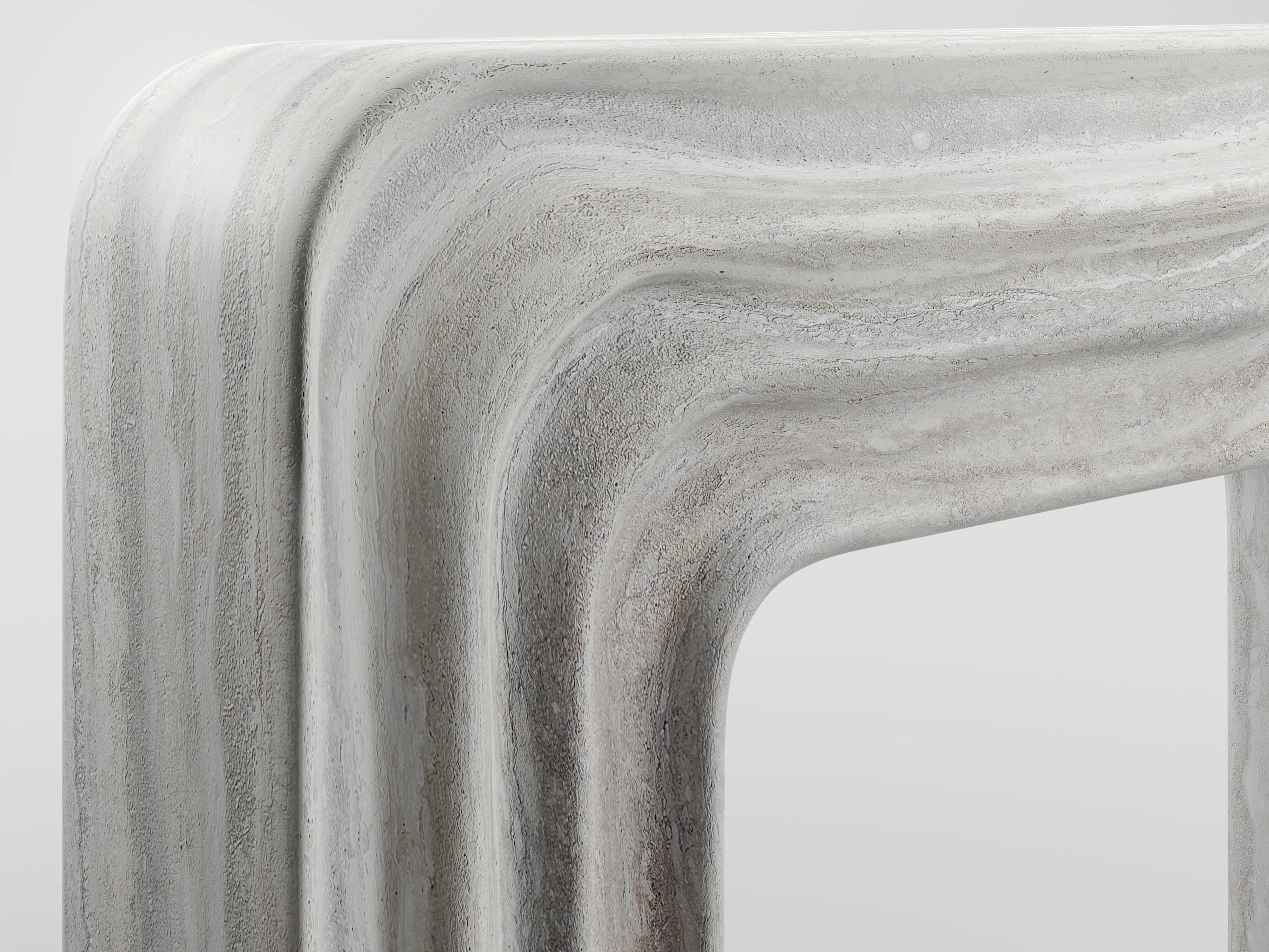Stone and Marble Yzi Chimney Fireplace by KY ARCHITECTURE 3
