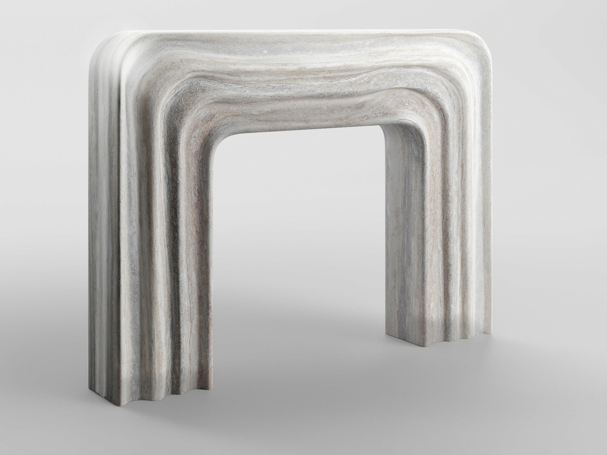 Stone and Marble Yzi Chimney Fireplace by KY ARCHITECTURE 4