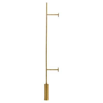 TF411 Wall Lamp in Satin Brass with an Orientable Tubular Diffuser by Daluce