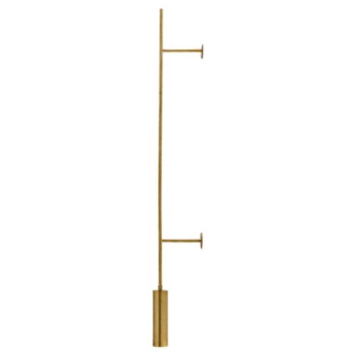 TF411 Wall Lamp in Satin Brass with an Orientable Tubular Diffuser by Daluce 1