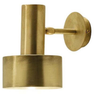 TF460 Wall Lamp in Satin Brass with Orientable Two-Element Diffuser by Daluce