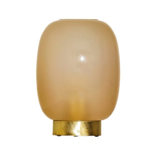 VF210 Table Lamp In Satin Brass Blown Glass by Daluce 1