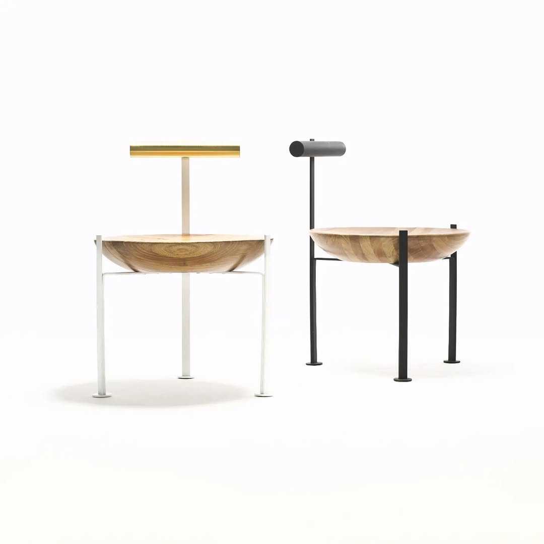 Wood, Brass and Glass Cadeira Canoa by Atelier Andre Ferri 3