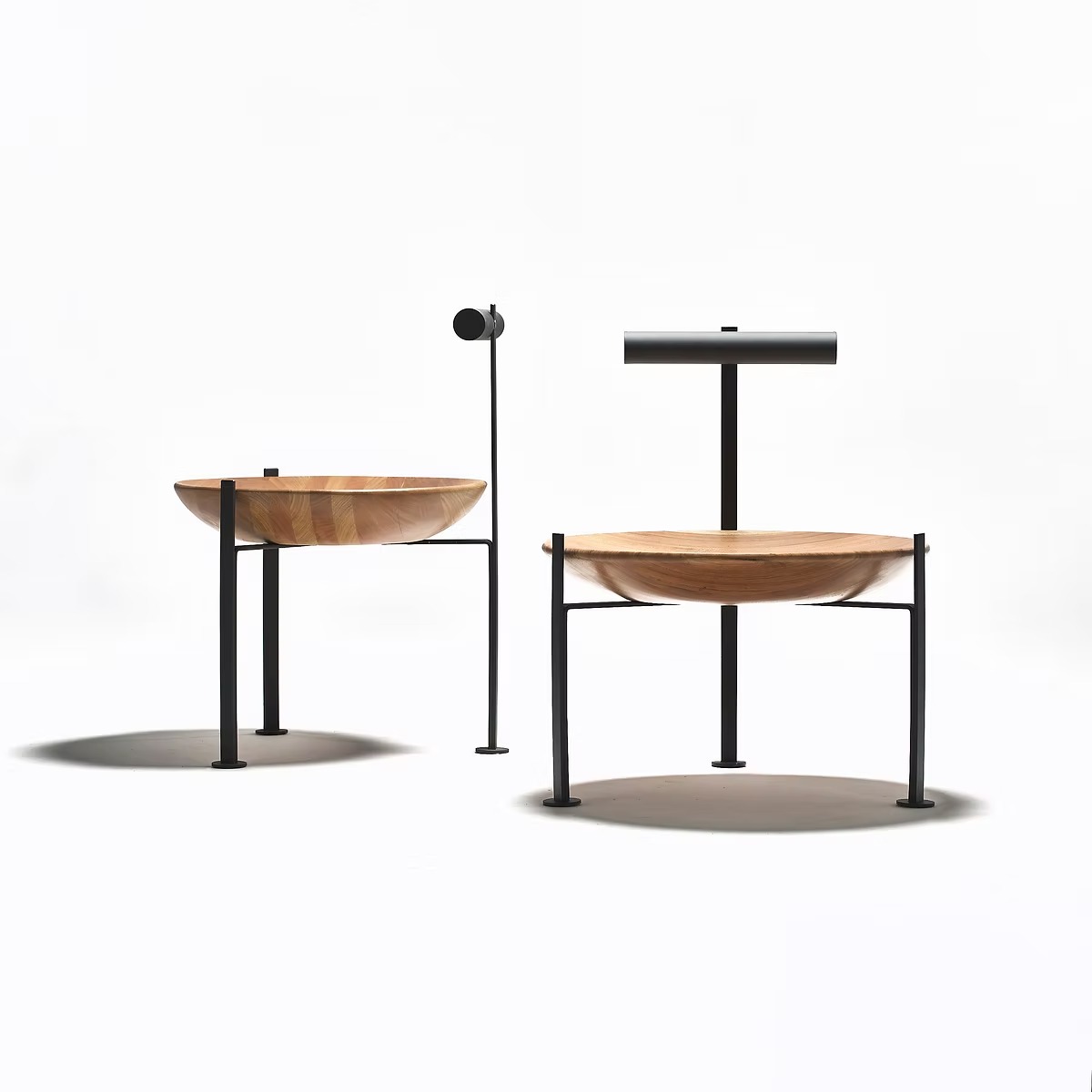 Wood, Brass and Glass Poltrona Canoa by Atelier Andre Ferri 4