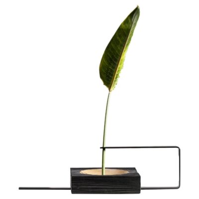 Wood and Aluminum Vaso Torno by Atelier Andre Ferri