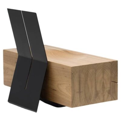 Wood and Steel Poltrona Tora by Atelier Andre Ferri