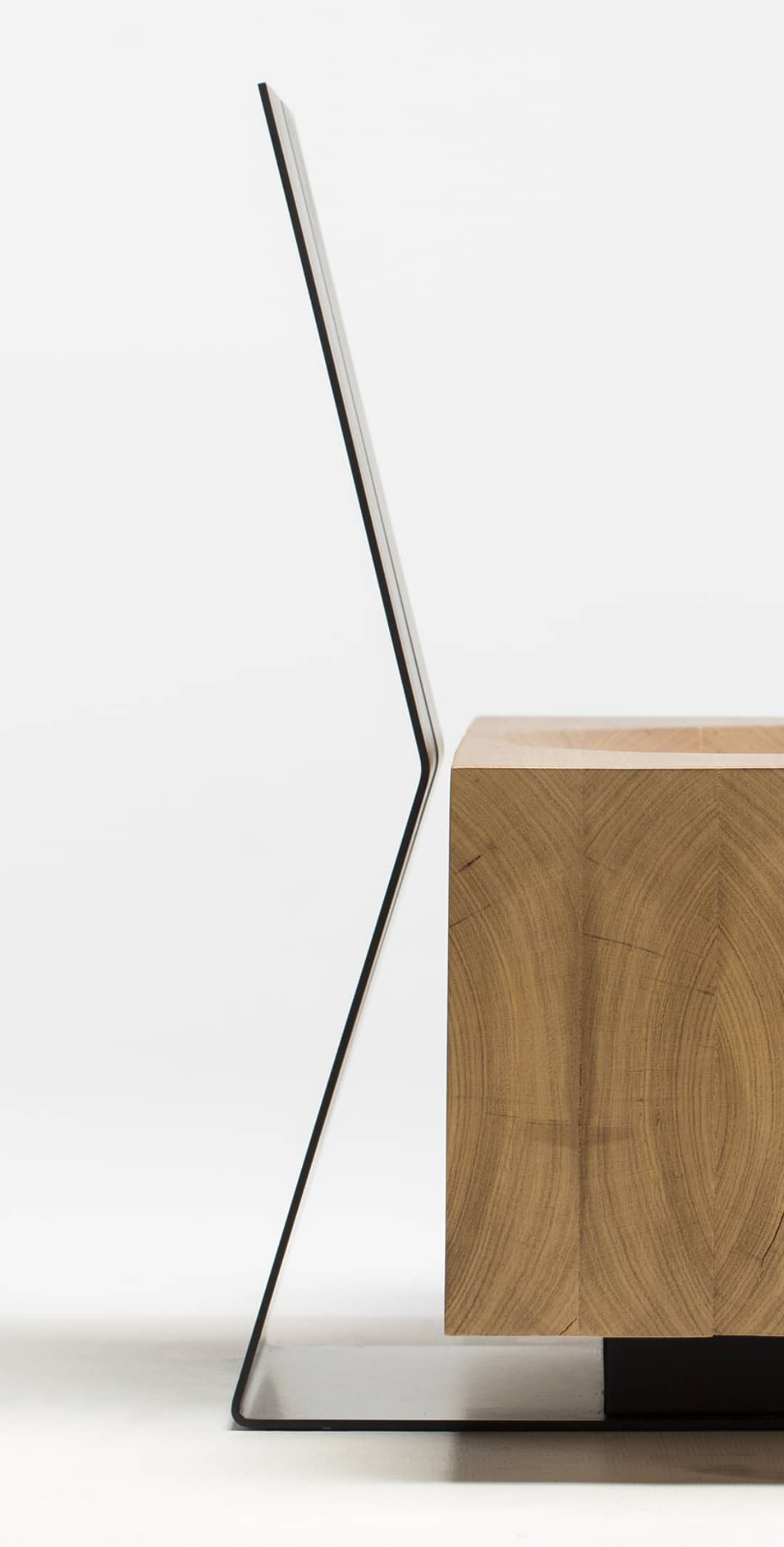 Wood and Steel Poltrona Tora by Atelier Andre Ferri 6