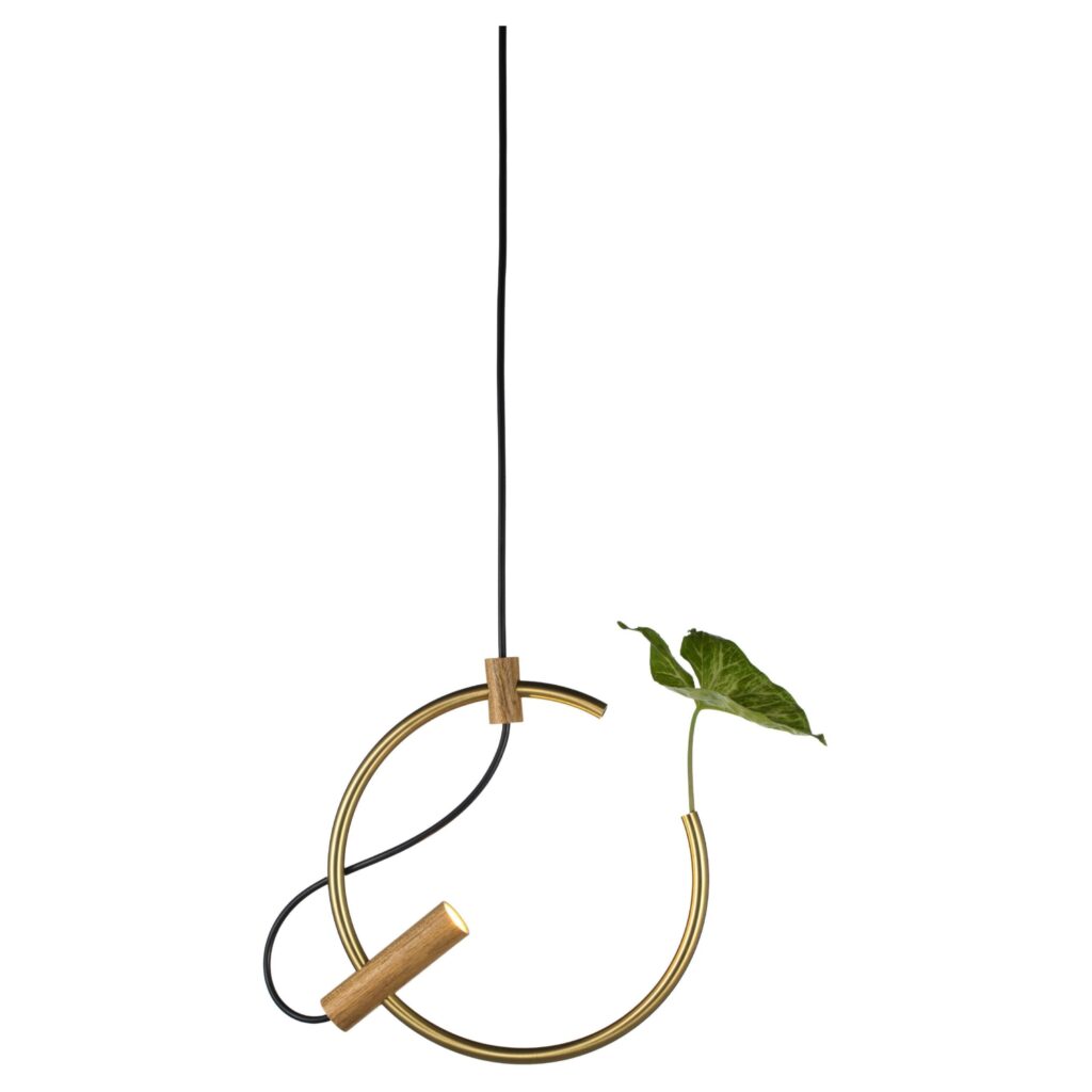 Brass, Wood and Aluminum Luminária Foco by Atelier Andre Ferri 1