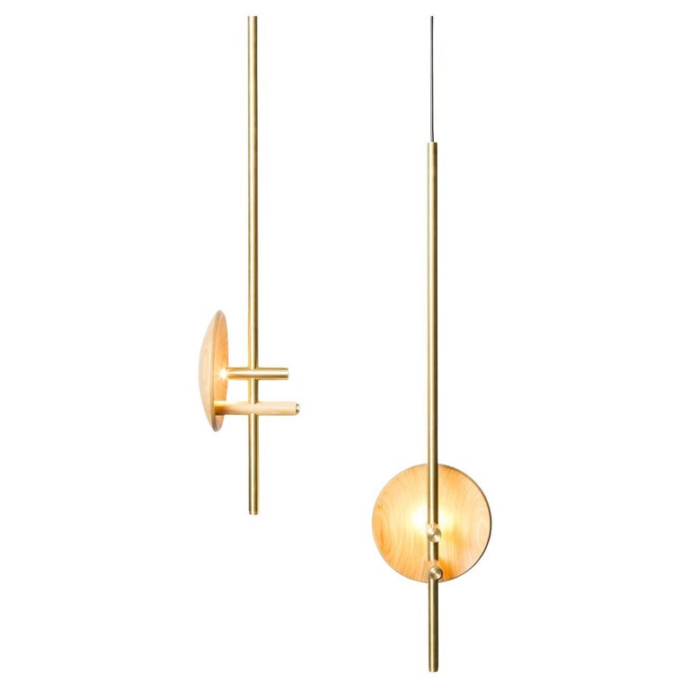 Brass Wood and Aluminum Luminaria Memoria by Atelier Andre Ferri 1