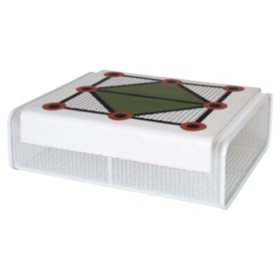 Caballito Blanco Large Bench in Leather & Fabric by Oscar Maschera