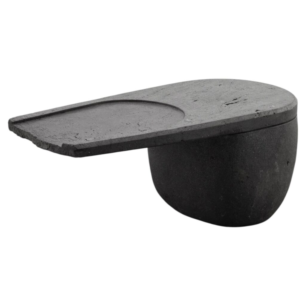 Centro Unique Coffee Table in Handcarved Volcanic Stone by Estudio Andean 1