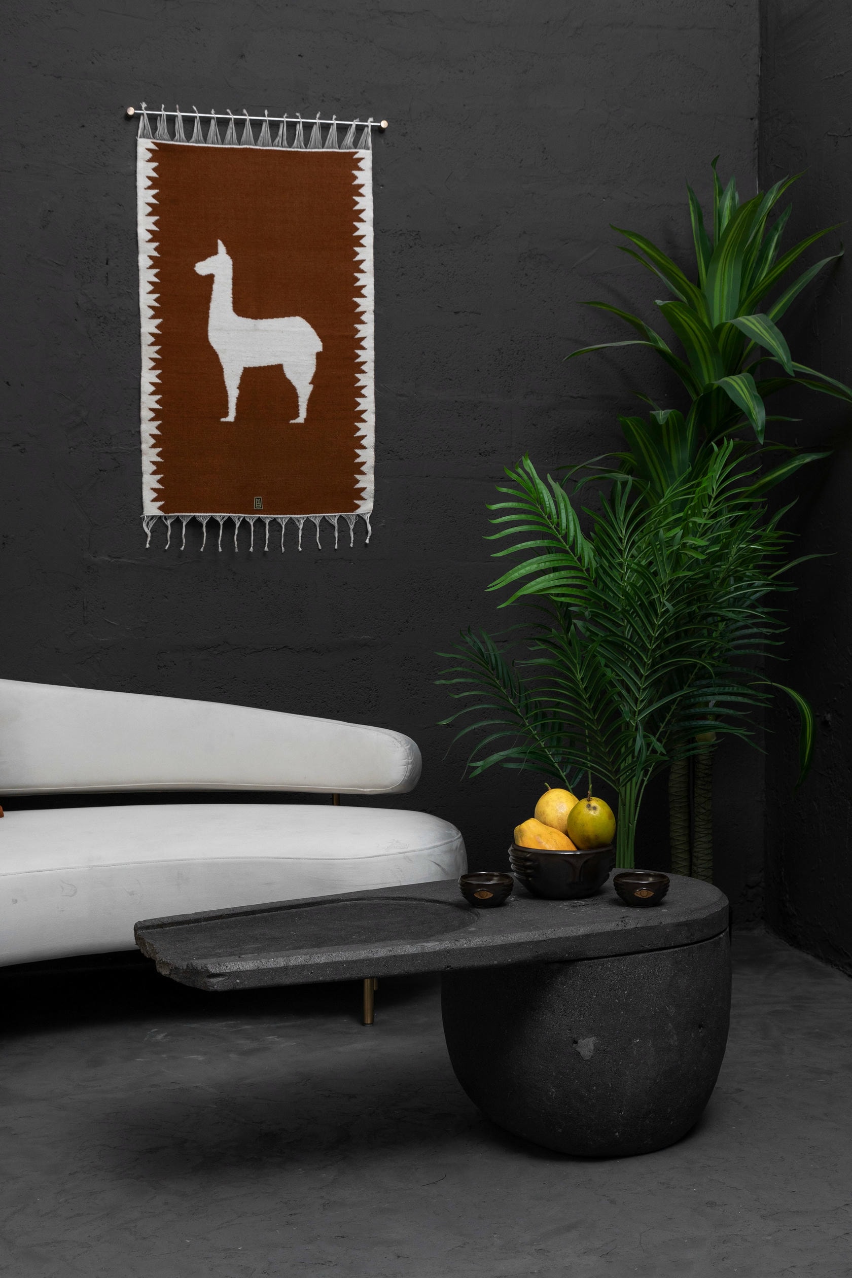 Centro Unique Coffee Table in Handcarved Volcanic Stone by Estudio Andean 10