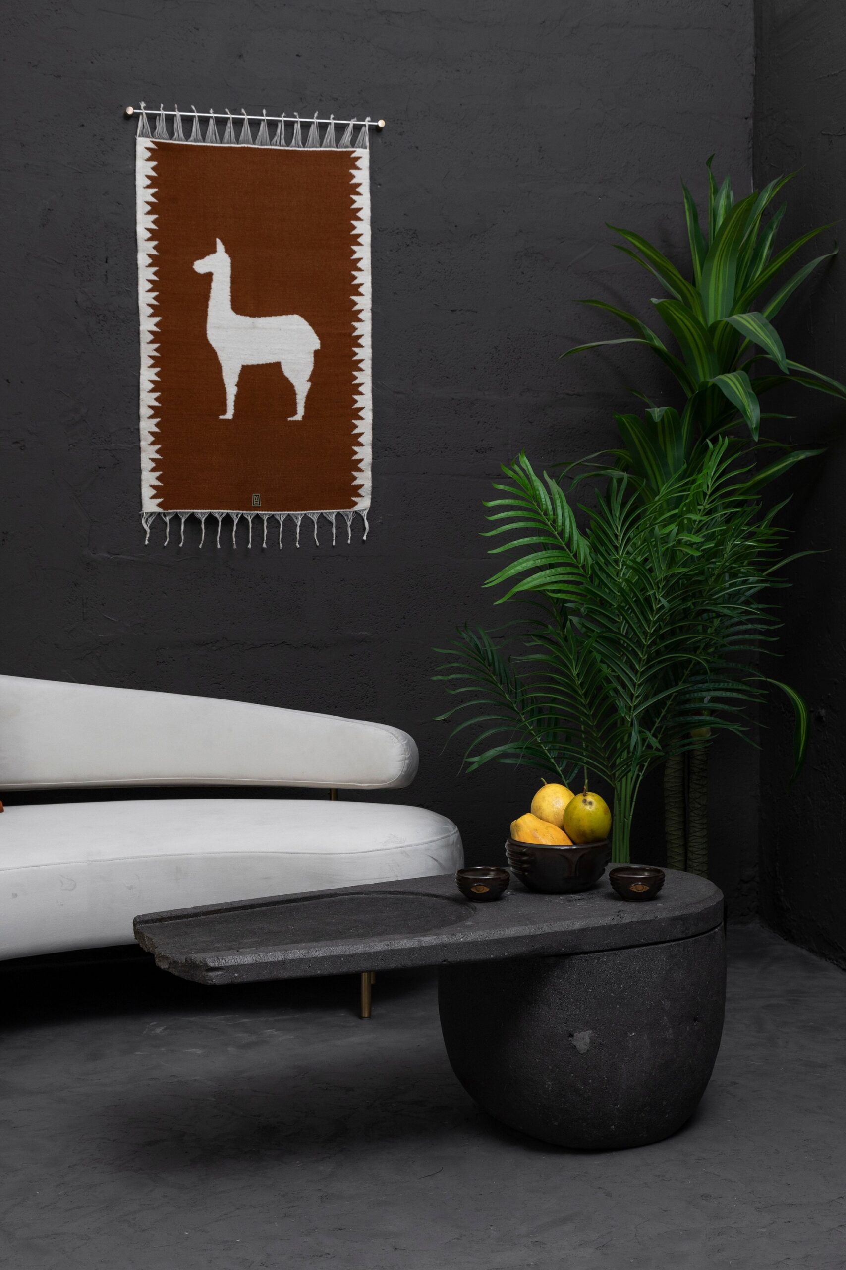 Centro Unique Coffee Table in Handcarved Volcanic Stone by Estudio Andean 10
