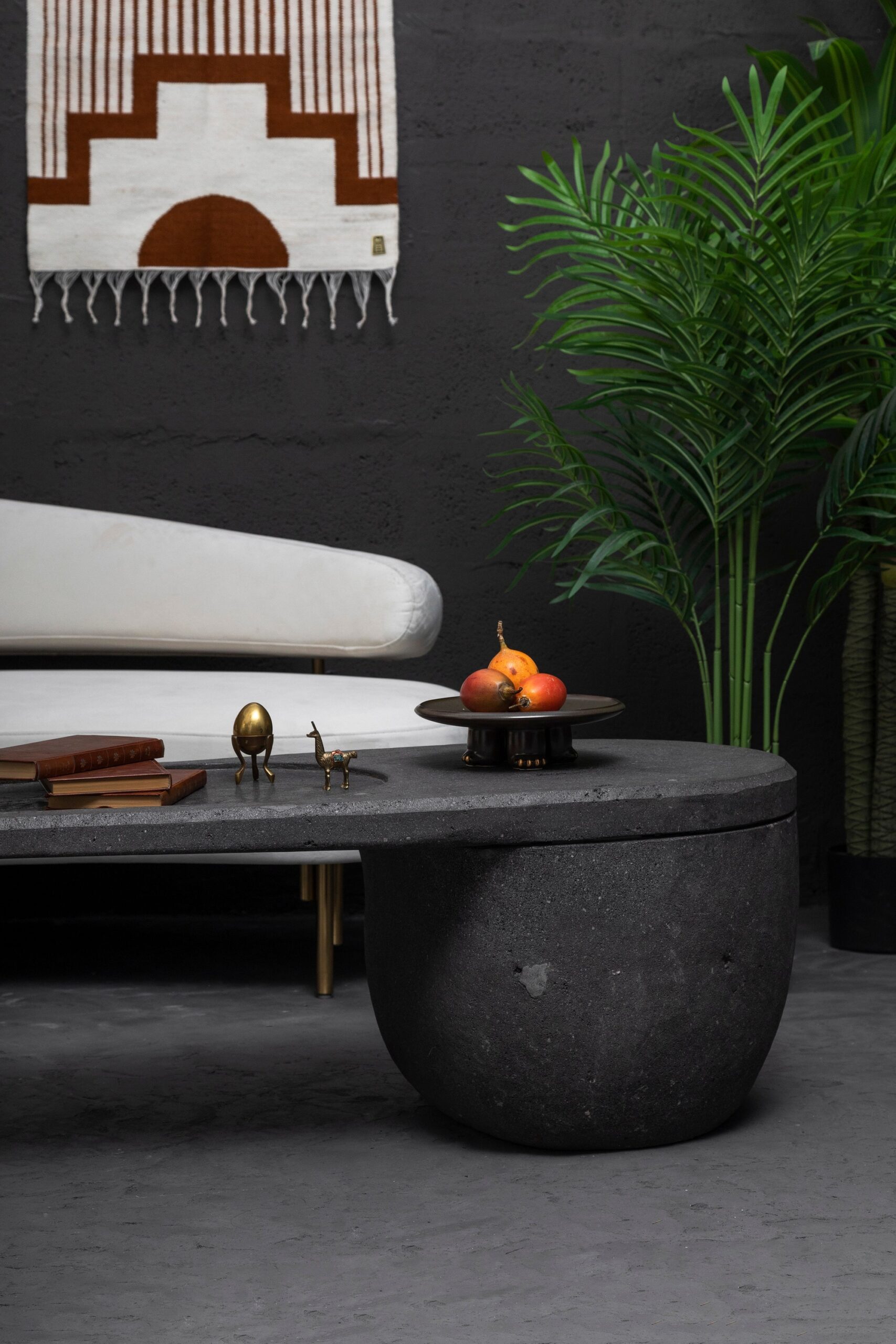 Centro Unique Coffee Table in Handcarved Volcanic Stone by Estudio Andean 11