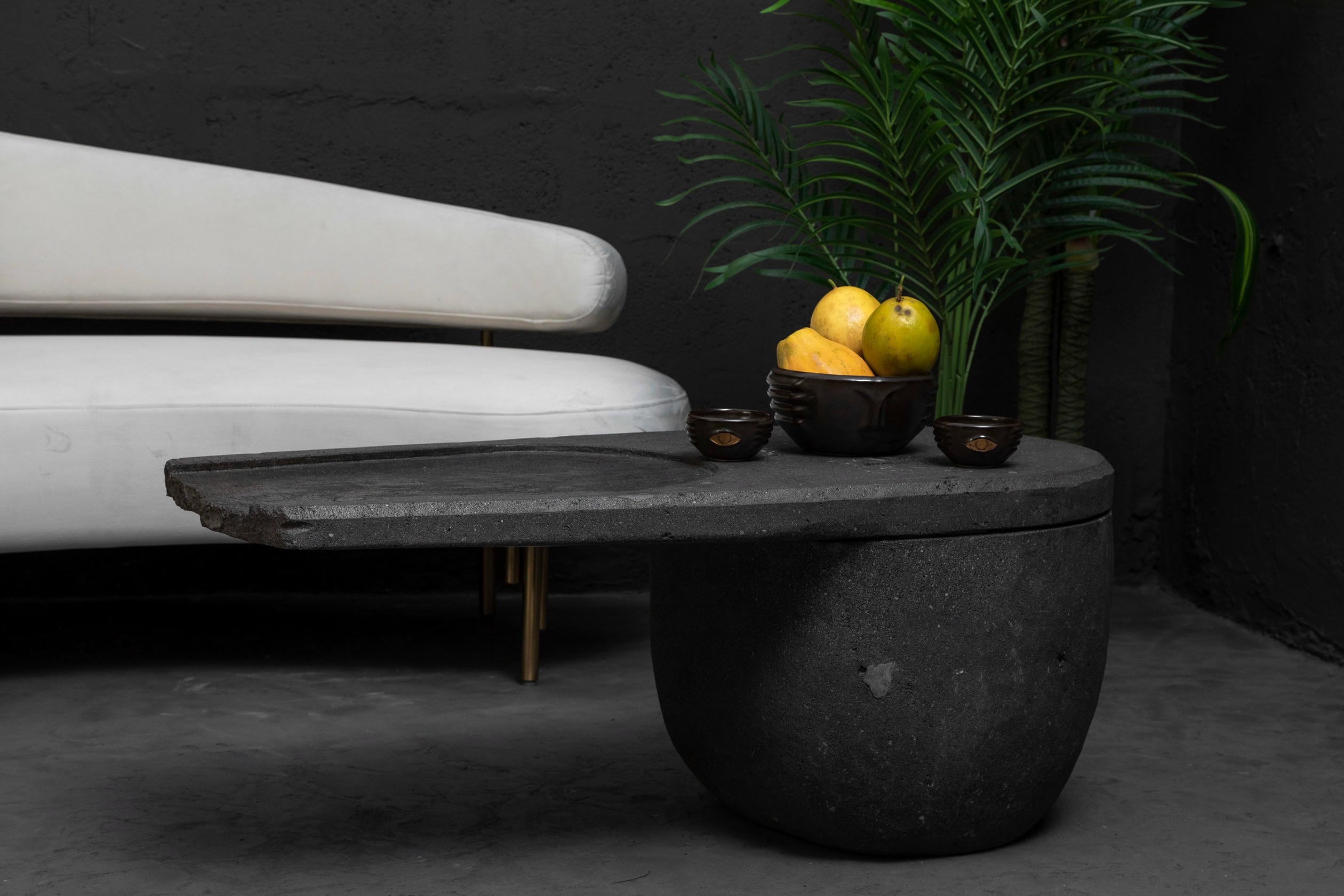 Centro Unique Coffee Table in Handcarved Volcanic Stone by Estudio Andean 12