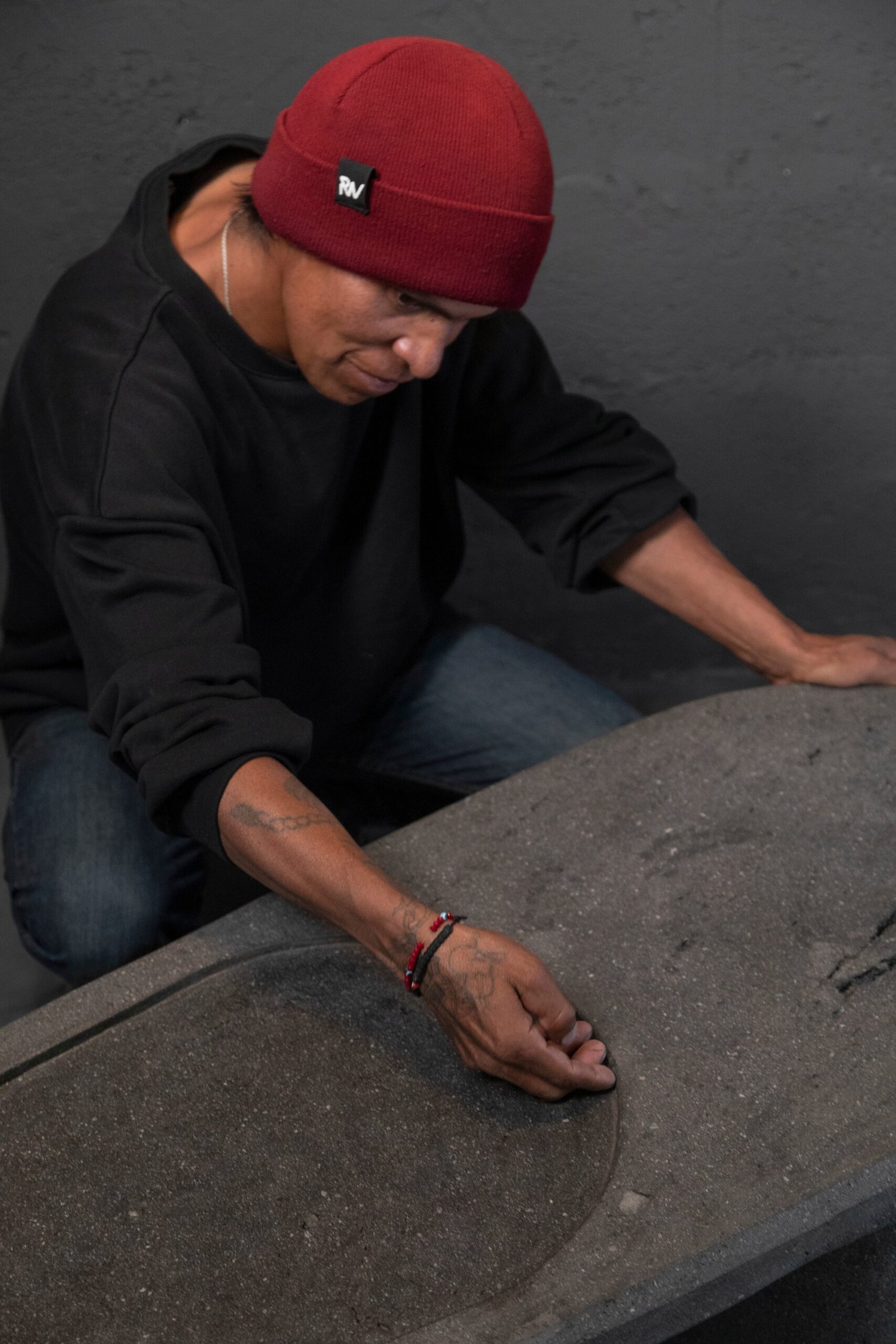 Centro Unique Coffee Table in Handcarved Volcanic Stone by Estudio Andean 16