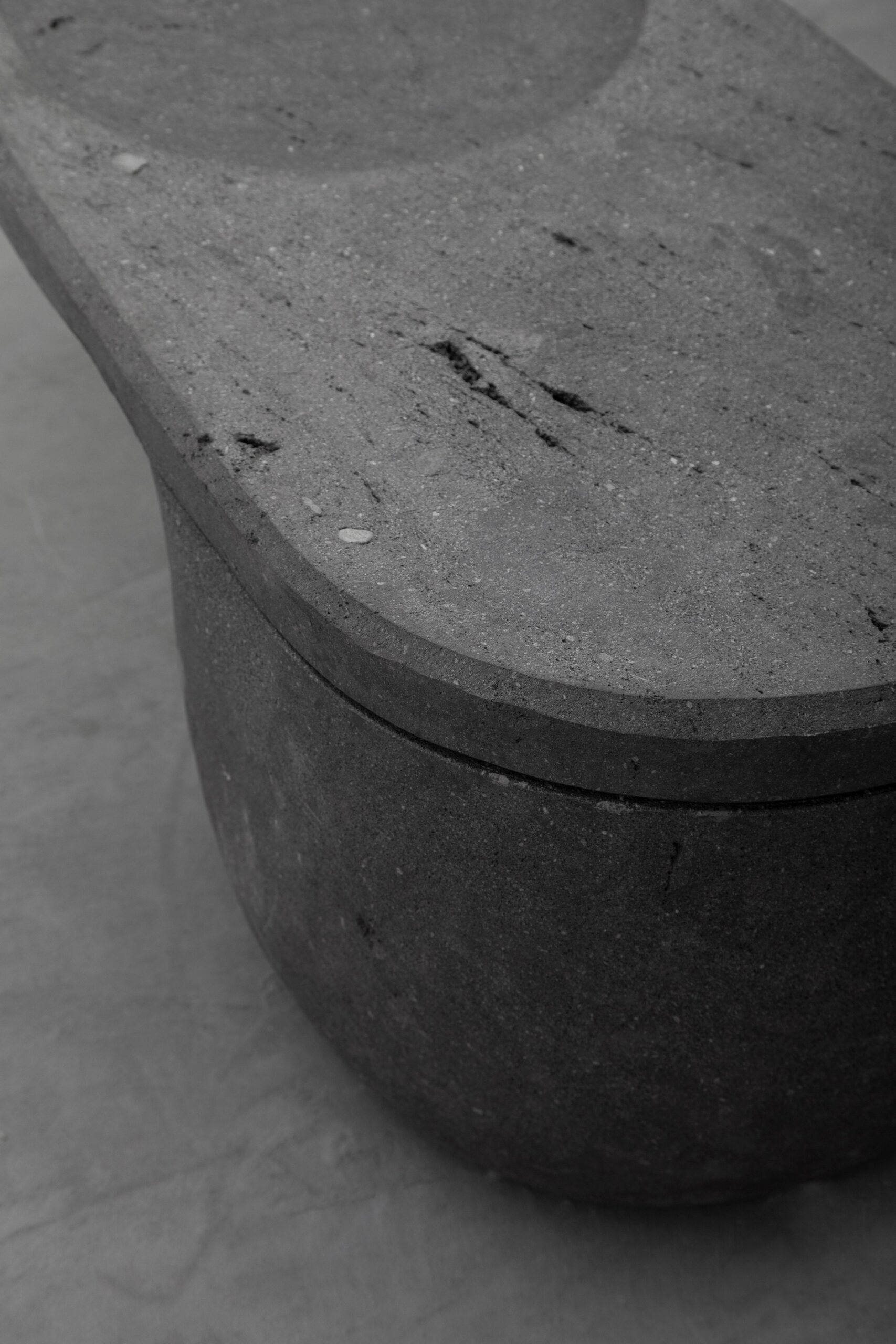 Centro Unique Coffee Table in Handcarved Volcanic Stone by Estudio Andean 7