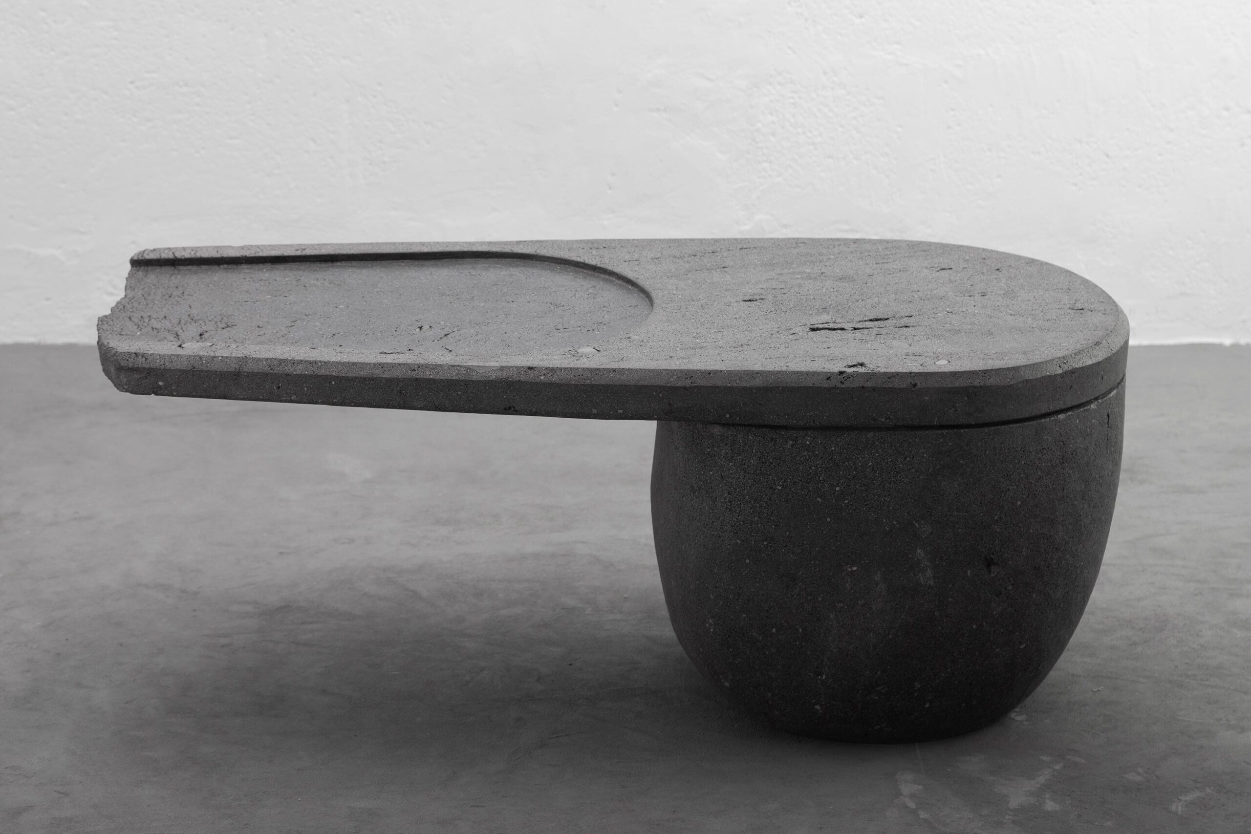 Centro Unique Coffee Table in Handcarved Volcanic Stone by Estudio Andean 9