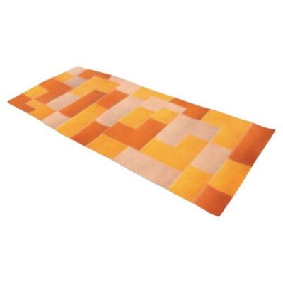 Mathe 1 Light Rectangular Floor Leather Carpet by Oscar Maschera