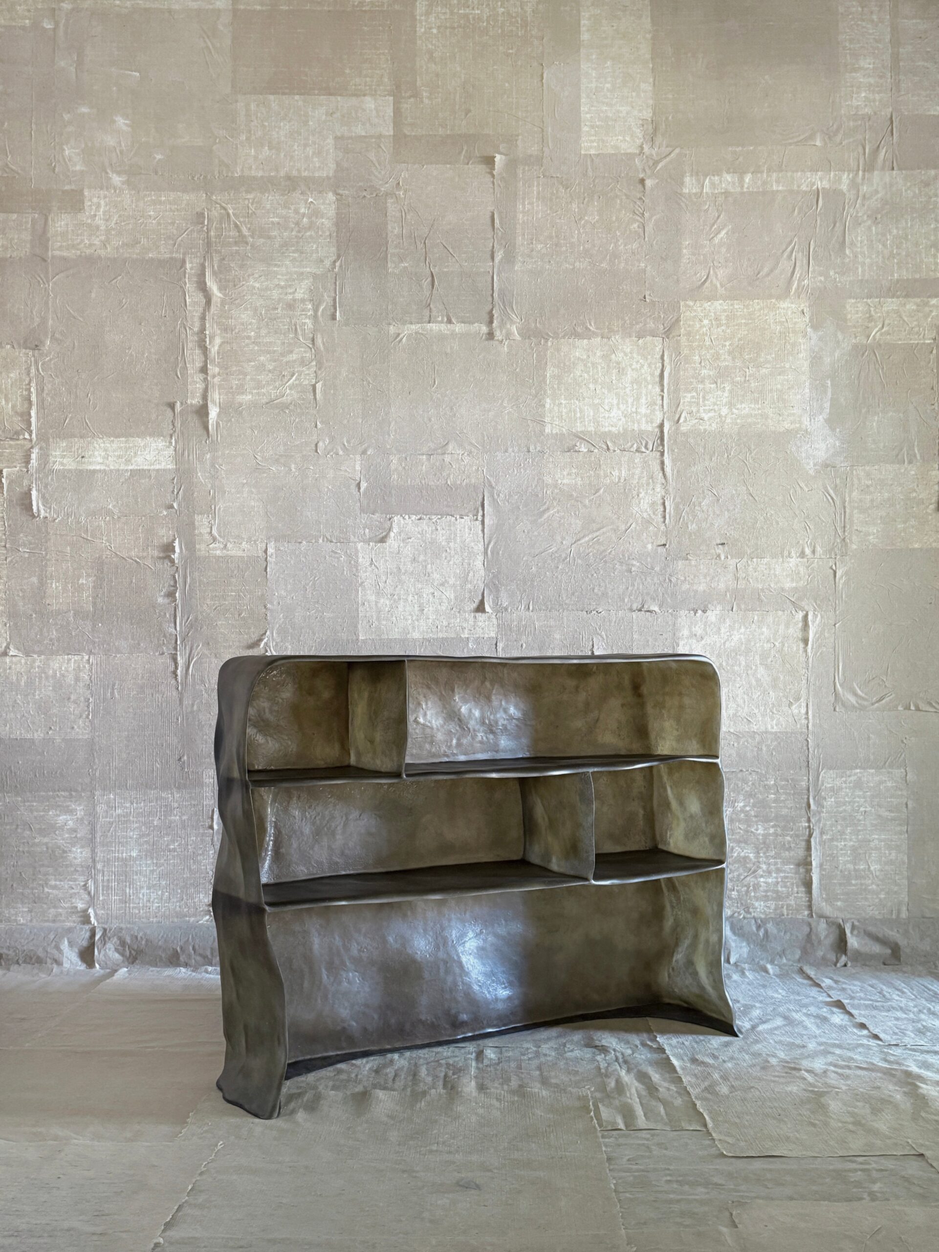 Moss Brown Formless Fiberglass Cabinet by kar 4