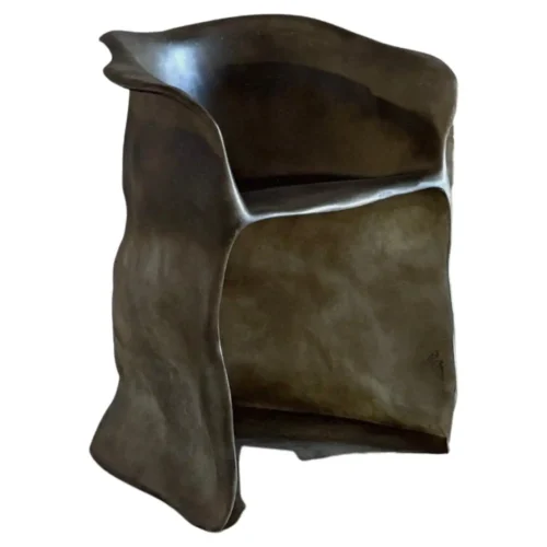 Moss Brown Formless Fiberglass Chair by kar 1