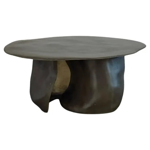 Moss Brown Formless Fiberglass Coffee Table by kar 1
