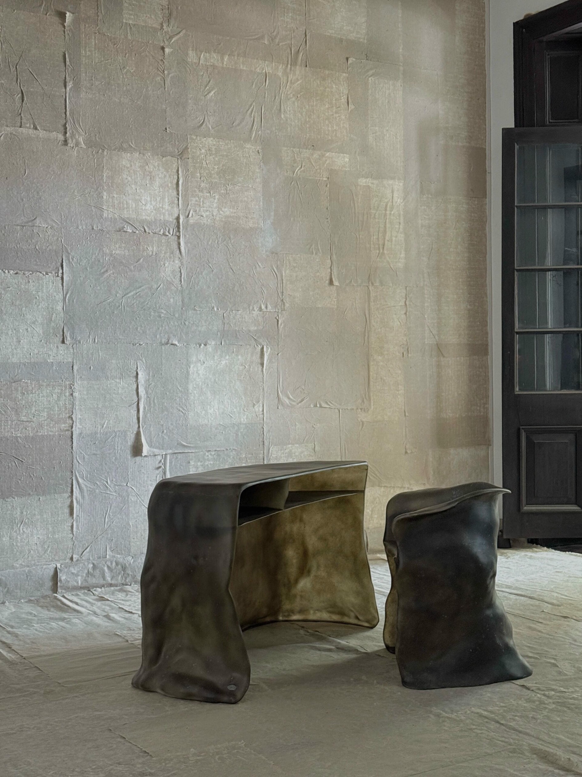 Moss Brown Formless Fiberglass Desk by kar 2