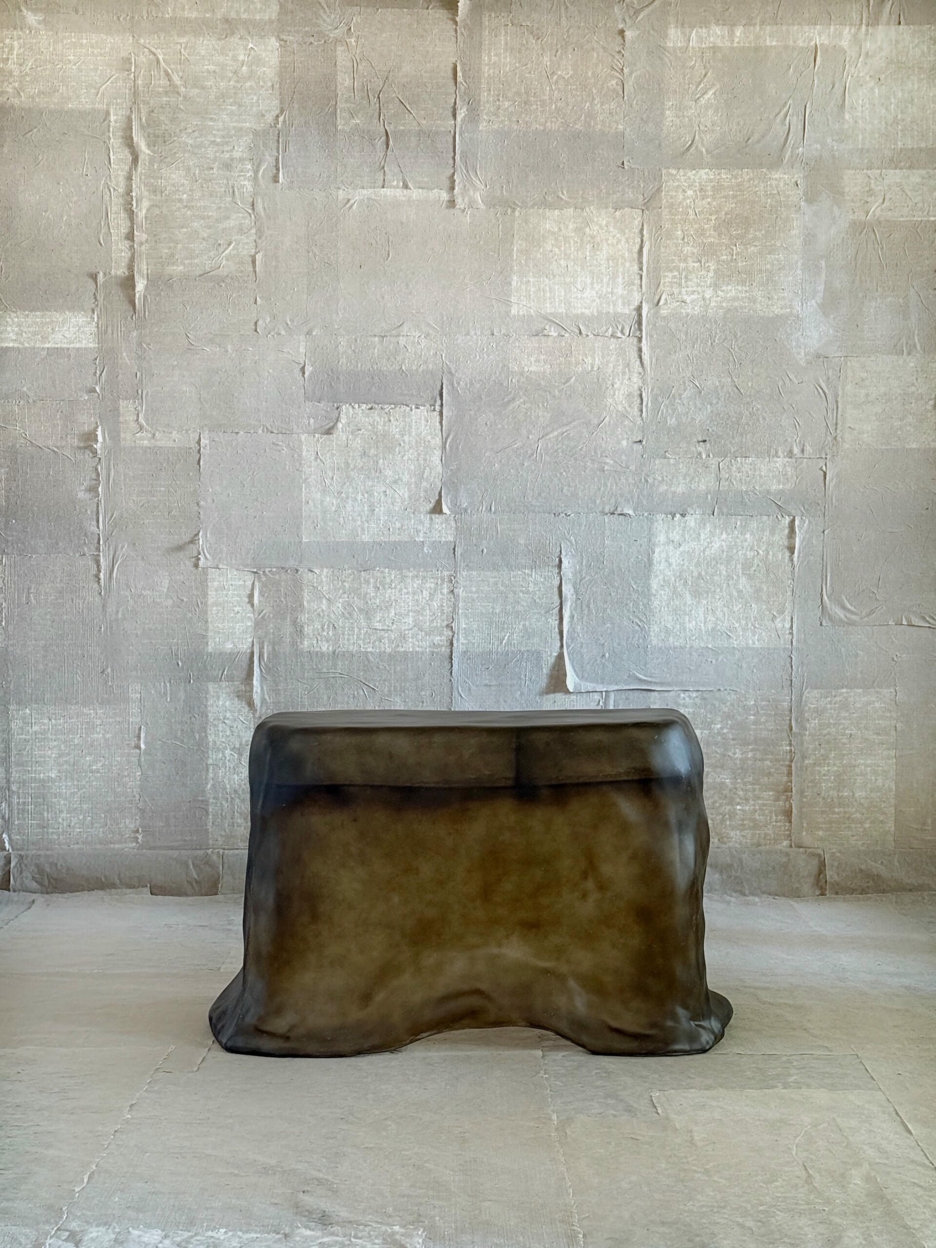 Moss Brown Formless Fiberglass Desk by kar 6