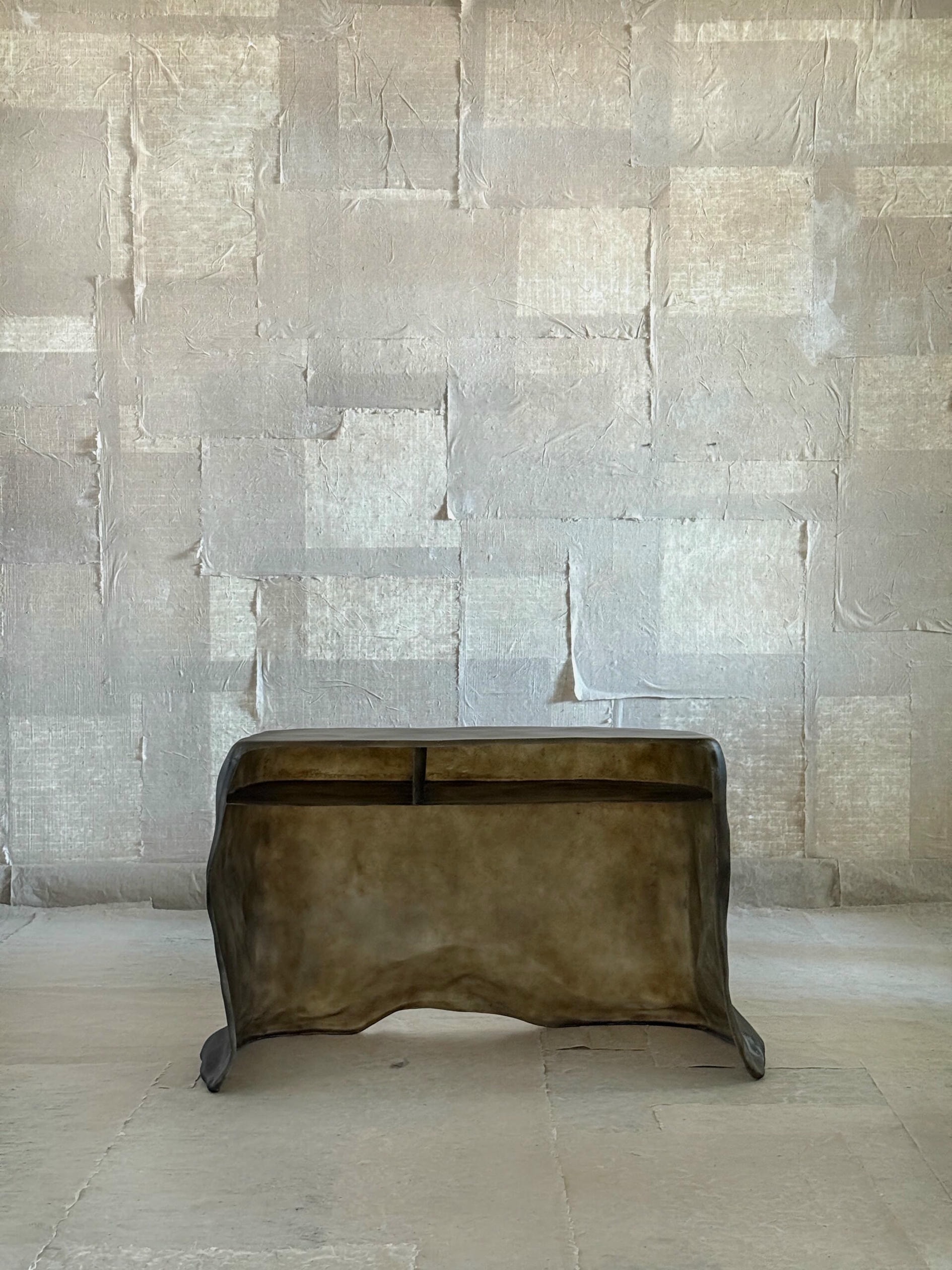 Moss Brown Formless Fiberglass Desk by kar 7