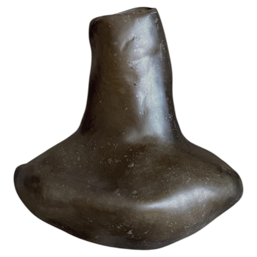 Moss Brown Formless Fiberglass Vase by kar 1