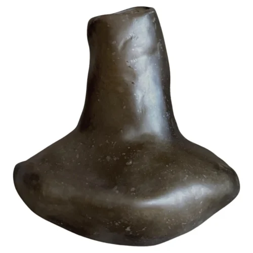 Moss Brown Formless Fiberglass Vase by kar 1