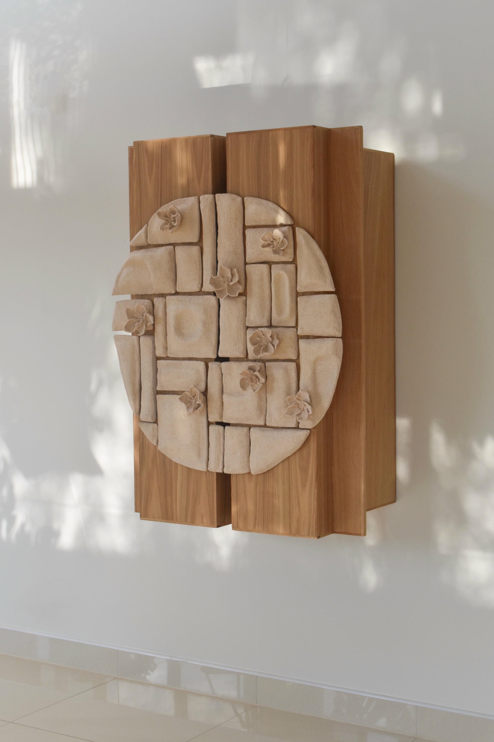 Pathways Wall Cabinet in American Oak & Clay by Joanne Odisho 2