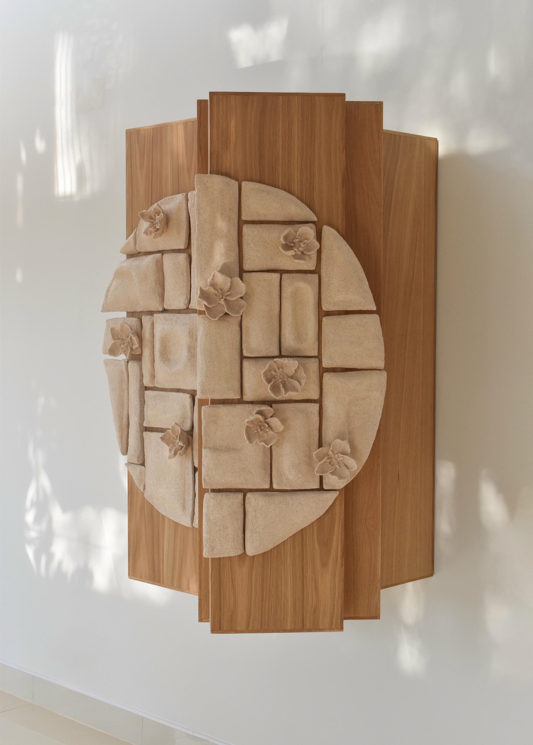 Pathways Wall Cabinet in American Oak & Clay by Joanne Odisho 6