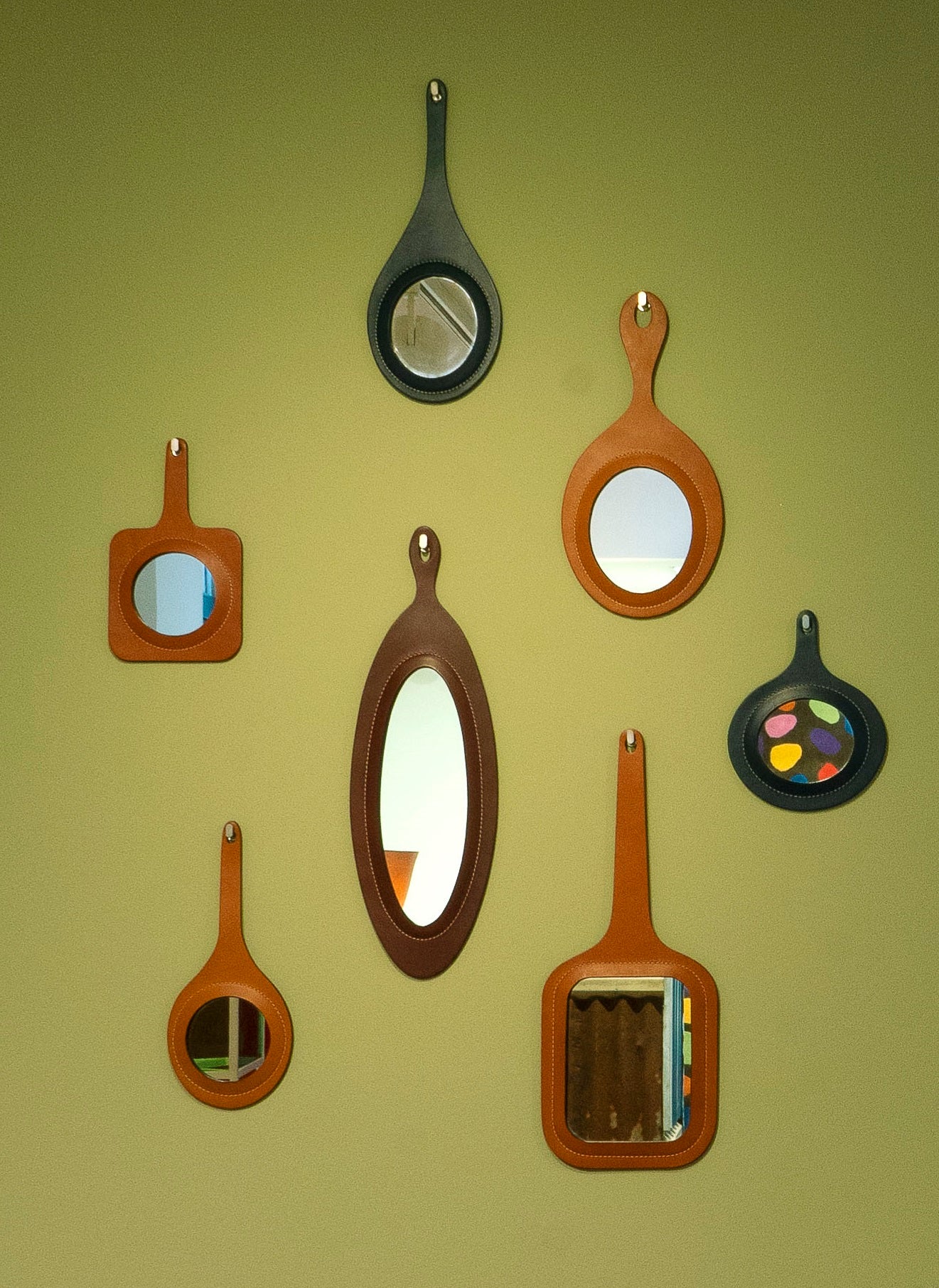 Set Of 7 Perfect Day Mixed Colors Wall Mirrors by Oscar Maschera 2