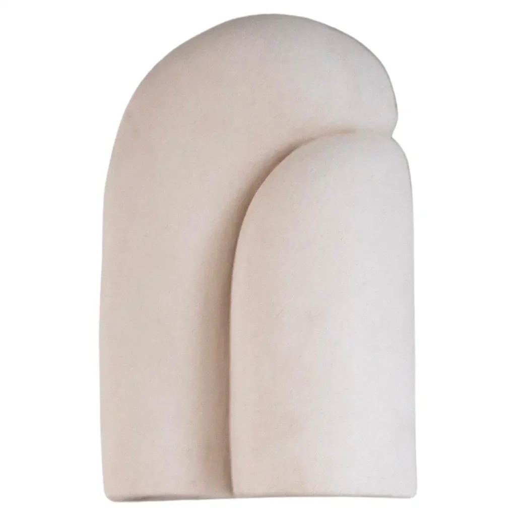 Sete Unique Wall Light in White Chamotte Stoneware by Alice Lahana Studio 1