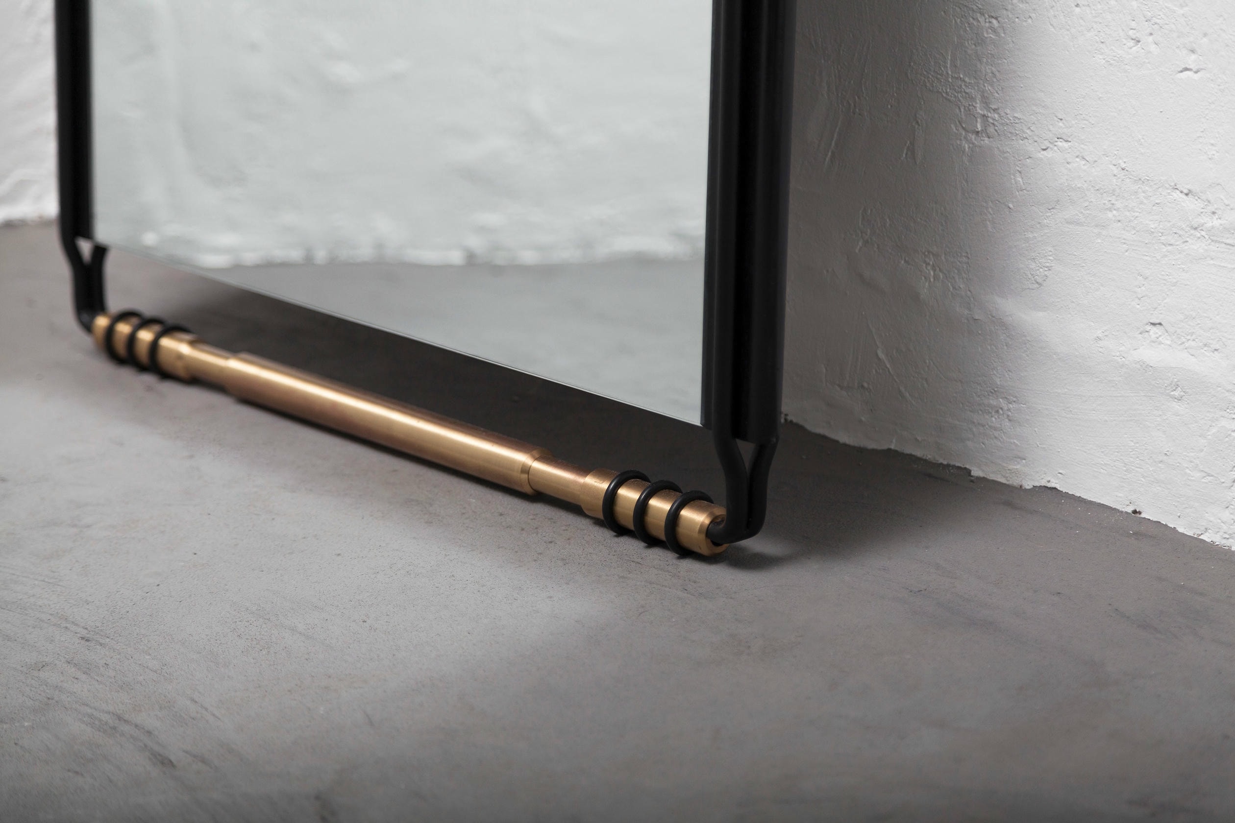 Sitiera Floor Mirror in Solid Wood, Aged Bronze & Aged Mirror by Estudio Andean 3