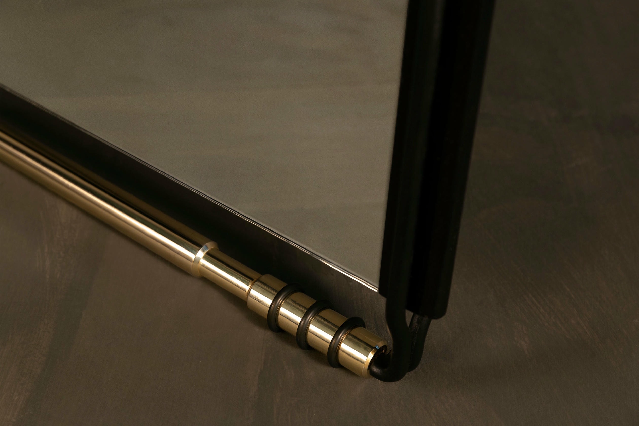 Sitiera Floor Mirror in Solid Wood, Aged Bronze & Aged Mirror by Estudio Andean 9
