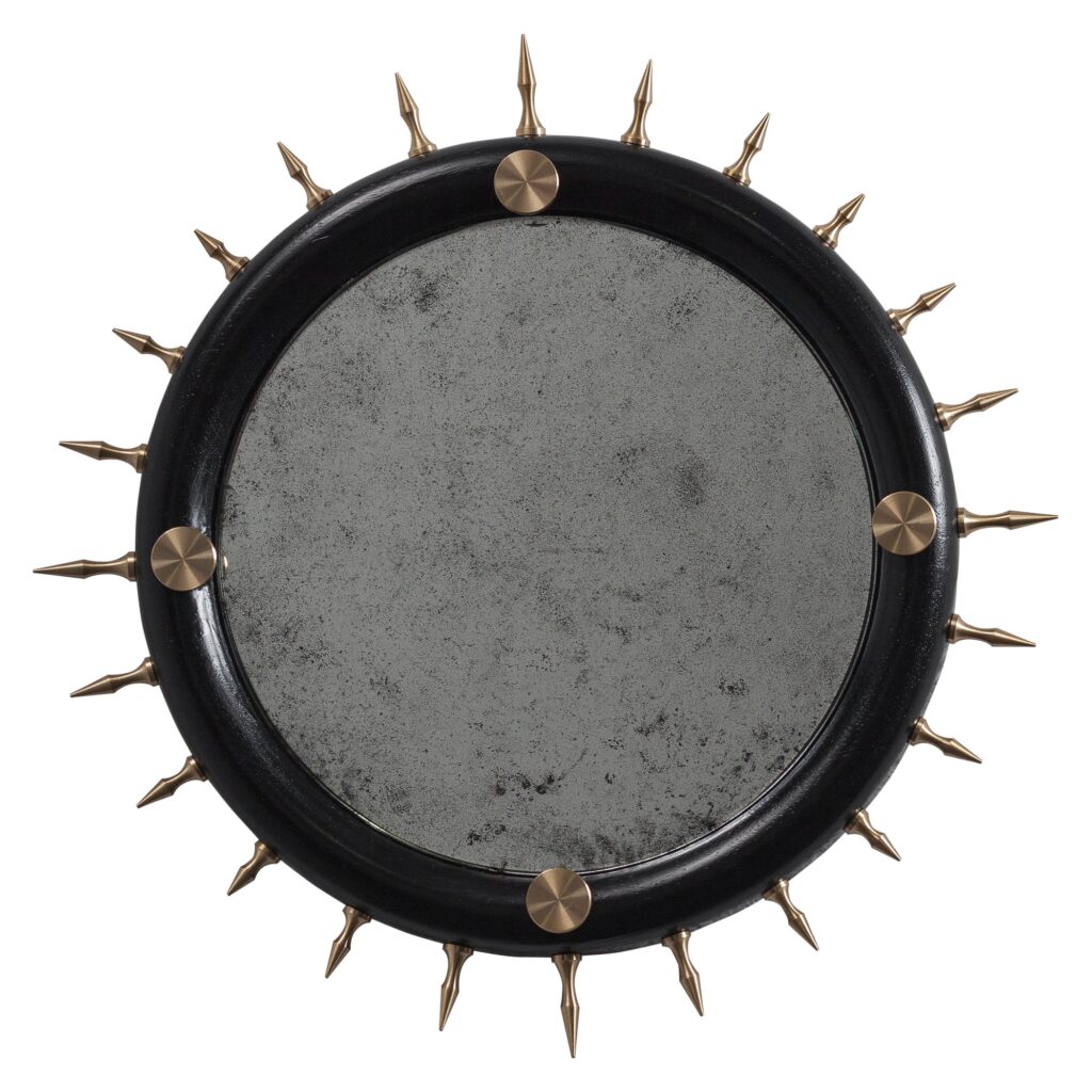 Sitiera Wall Mirror in Solid Wood, Aged Bronze & Aged Mirror by Estudio Andean 1