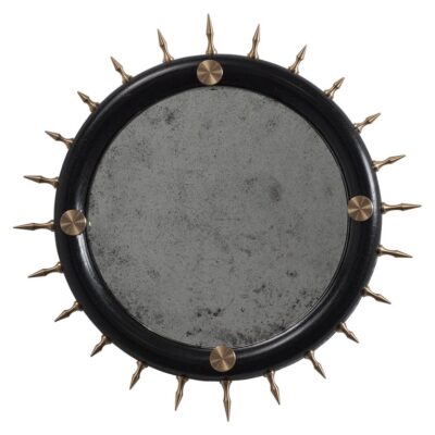 Sitiera Wall Mirror in Solid Wood, Aged Bronze & Aged Mirror by Estudio Andean