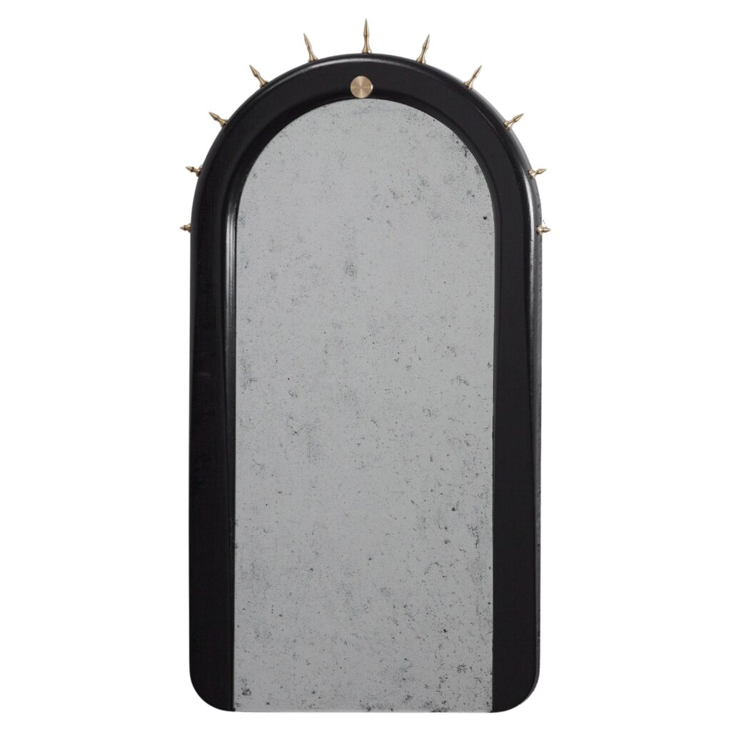 Sitiera Wall Mirror in Solid Wood, Aged Bronze & Aged Mirror by Estudio Andean 1