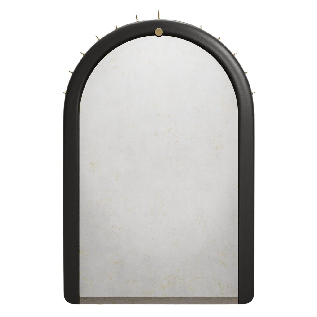 Sitiera Wall Mirror in Solid Wood, Aged Bronze & Aged Mirror by Estudio Andean 1
